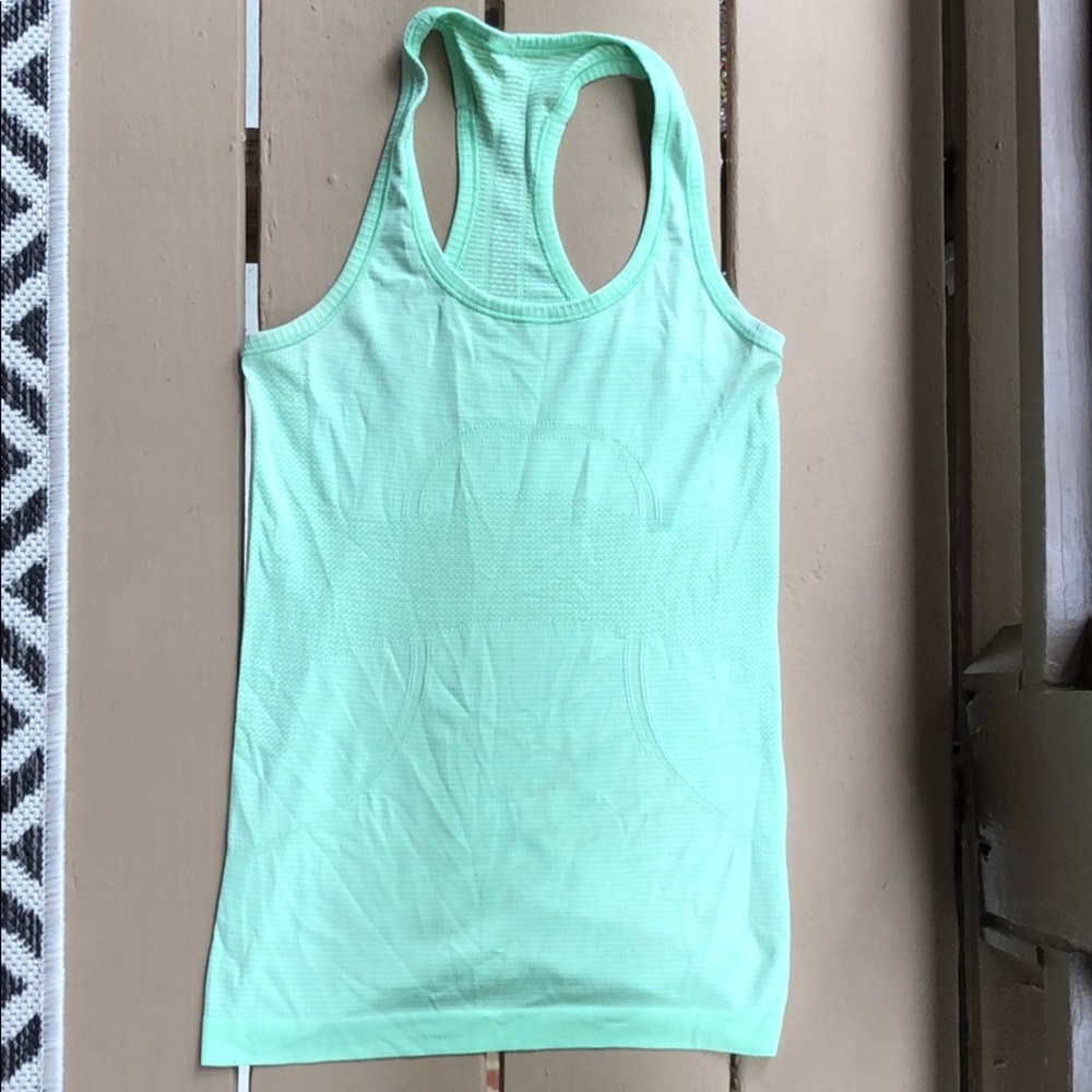lululemon soft neon green tank